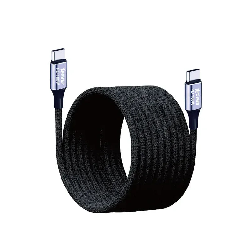 Xpower 100W Type C To C Magnetic 1M Cable - Gray - Tashqila Xpower 100W Type C To C Magnetic 1M Cable - Gray - Tashqila